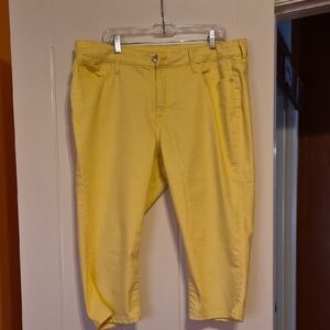 St. John's Bay Yellow Ankle Jeans